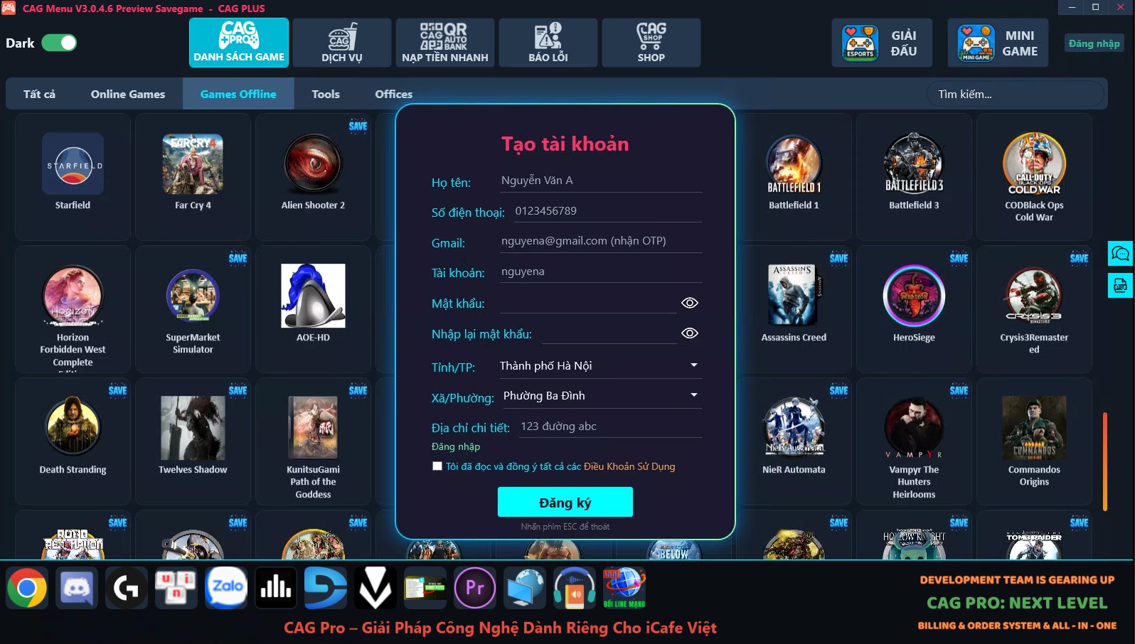 save games offline cag